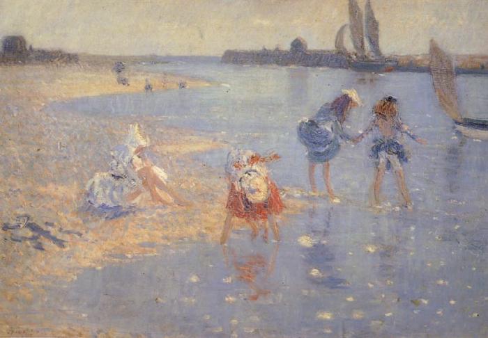 Philip Wilson Steer Children Paddling Walberswick